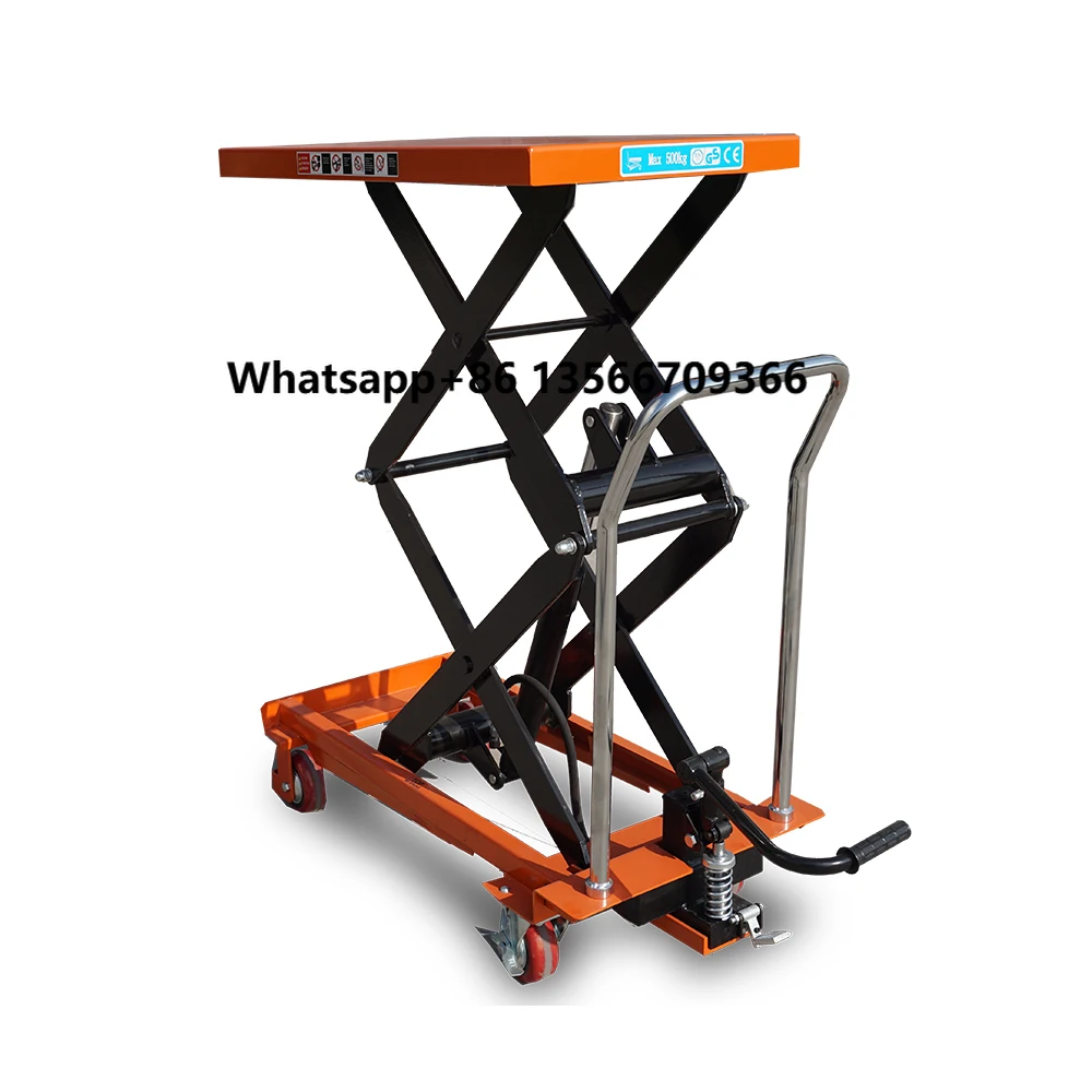

Load Capacity 350kg Load Height 1.3M Manual Hydraulic Easy to Carry Lift Platform