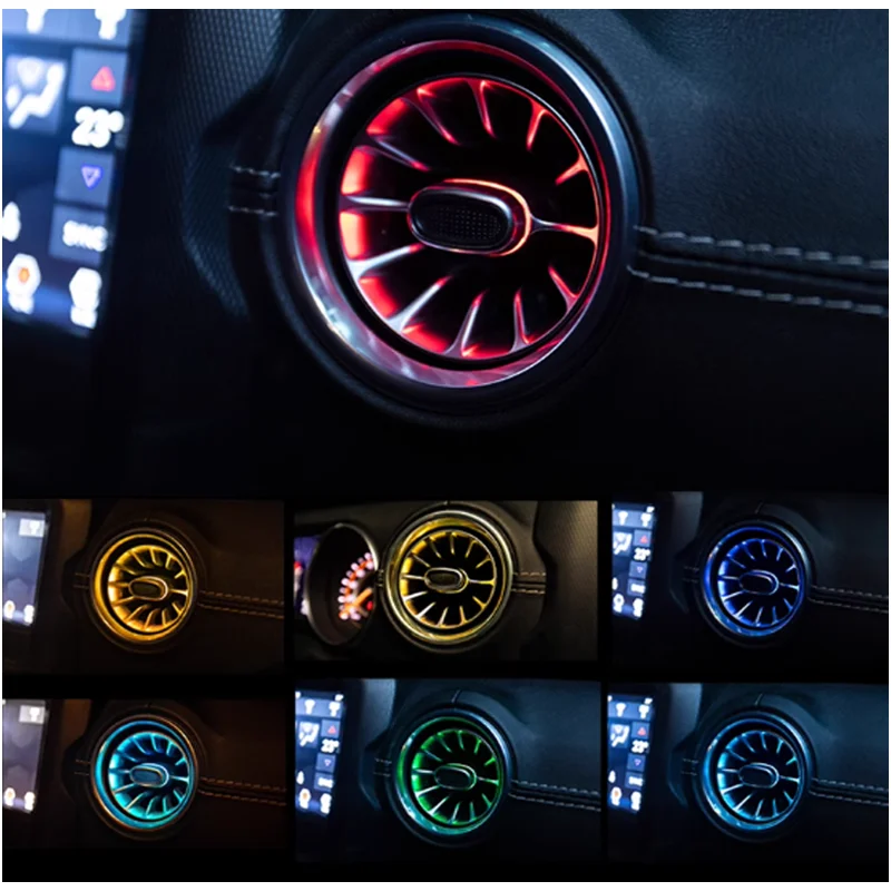 Ouchuangbo Led Omgevingslicht Voor Jeep Wrangler Jl Gladiator 2018-2023 Verlichting Luchtuitlaat Sfeer Lamp Backlight Kit Lichtgevende