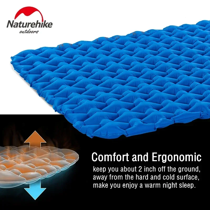 Naturehike 2024 New Mattress Inflatable Mattress Portable Moisture-proof Waterproof Mat Hiking Camping Ultra Light Travel Mat