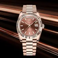 PAGANI DESIGN 2025 oro rosa nuevo DD36 lujo AR cristal de zafiro reloj automático para hombres fecha semana relojes de pulsera mecánicos hombres