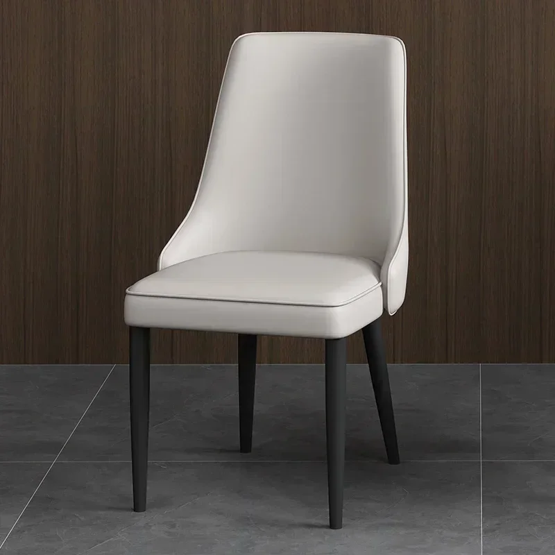

Leather Balcony Dining Chairs Game Office Outdoor Bedroom Table Dining Chairs Modern Metal Soft Furniture