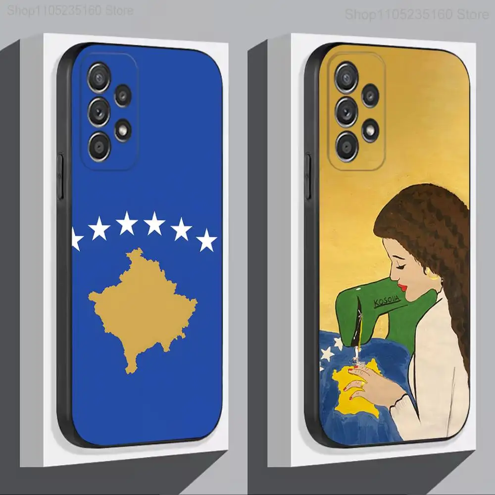 

Kosovo Flag Map For Samsung S 25,24,23,22,30,21,10,9,Ultra,Plus,Lite,FE,4,5G Black Soft Case Phone Case