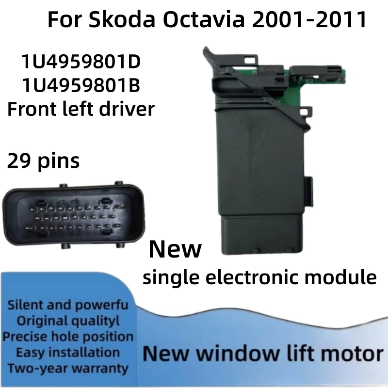 New Window Lift Motor and Module For Skoda Octavia Front Left and Front Right 2001-2011 OEM 1U4959801D 1U4959802D 1U4959801B