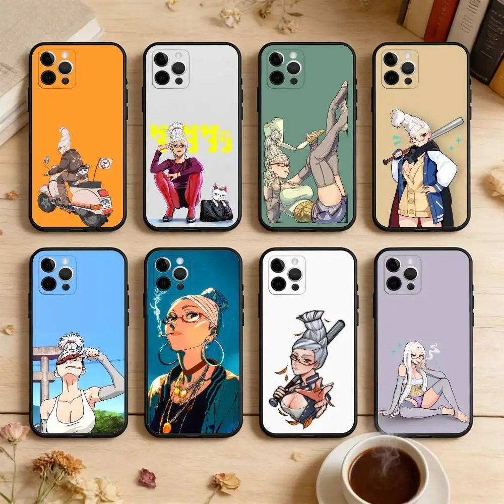 

S-Seiko Ayase D-DandadanS Phone Case For iPhone 17,16,15,14,13,12,11 Plus,Pro Max,XS,Soft Silicone Black Cover