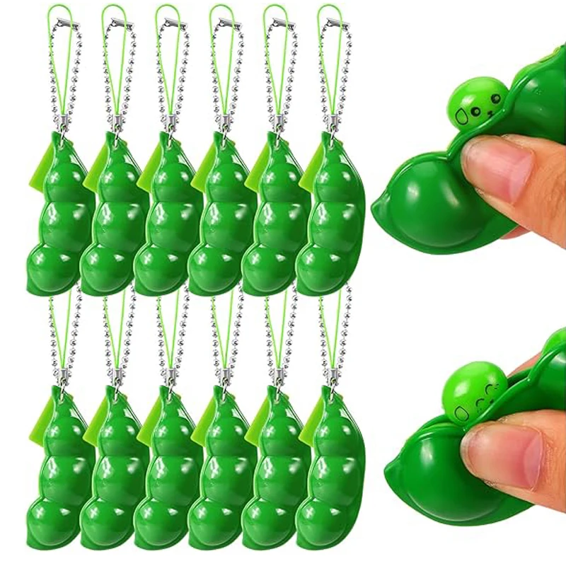 3 قطعة سلسلة المفاتيح ضغط الفول تململ البازلاء هدايا للمراهقين بنين بنات أطفال الكبار القلق الإجهاد الإغاثة اللعب لوازم الحفلات #4
