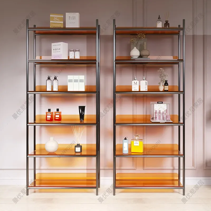 Simple commercial display cabinet Skin care products Beauty salon Product display rack Storage display cabinet Multi-layer