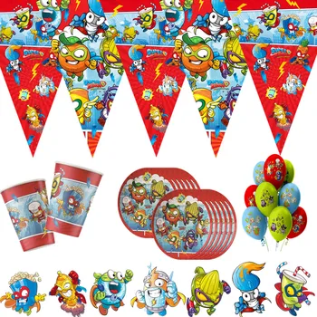 Game Superzings Theme Baby Shower Party Decoration Birthday Sets Banner Straw Bag Cup…