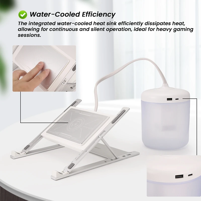 New Laptop Water-Cooled Heat Sink Bracket Fast Cooling Semiconductor Radiator Game Cooler Silent Gaming Laptop Stand Cooler