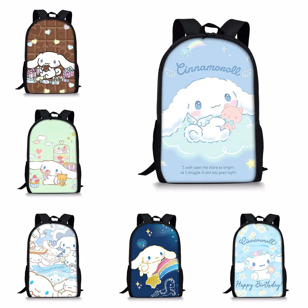 

Kawaii Cinnamoroll Backpack Boys Girls Bookbag Bag Student Teenager Children Knapsack Schoolbag Satchel School Supplies 17 Inch