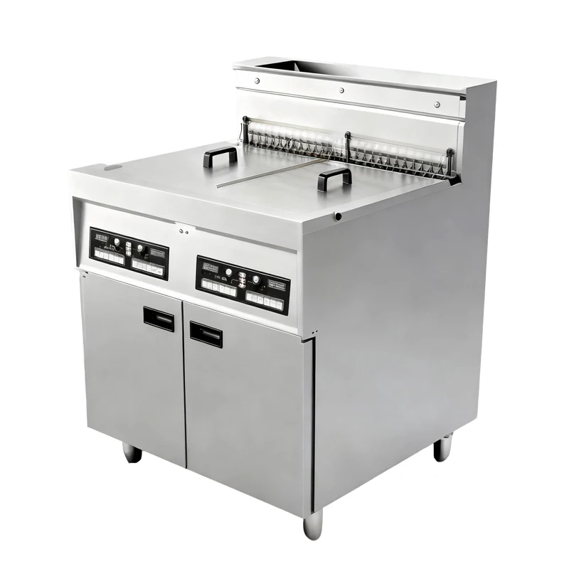 Commercial electric stainless steel intelligent control automatic oil filtration easy to clean hotel fryer cabinet