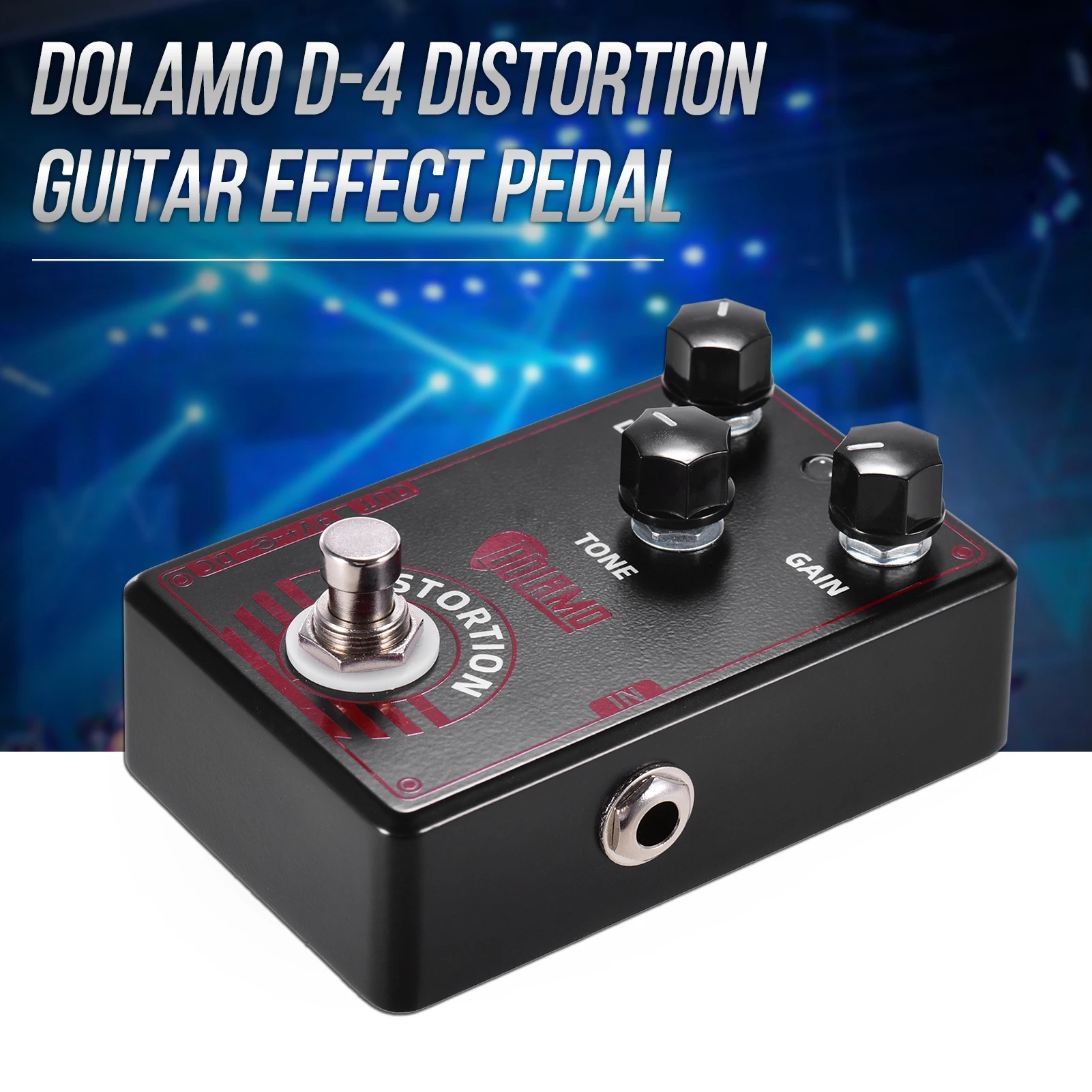 Dolamo D-4 High Gain Distortion Guitar Effect Pedal True British Style Effect Pedal with True Bypass for Electric Guitar Pedals