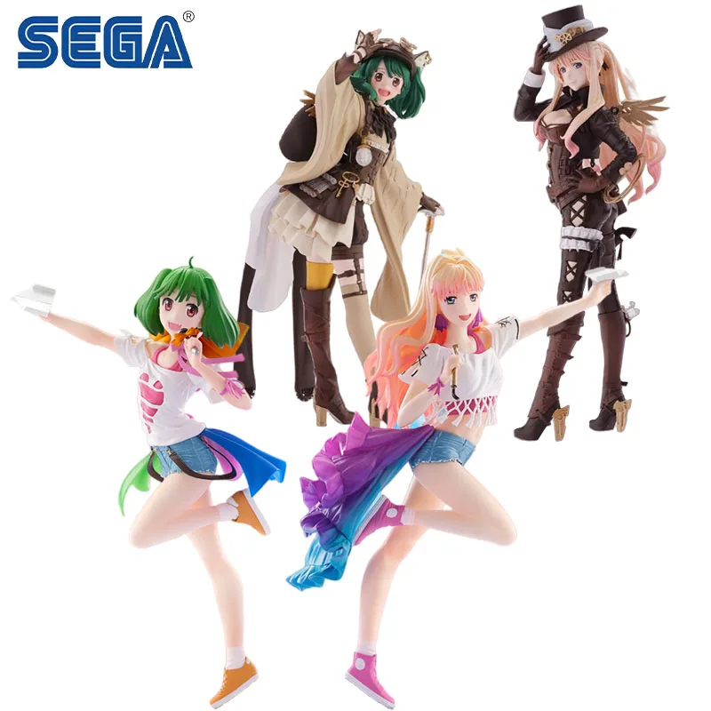 

SEGA натуральная фигурка аниме FIGURIZM Macross F Sheryl Nome Ranka Lee, экшн-игрушки для мальчиков и девочек, Рождественский подарок, Коллекционная модель