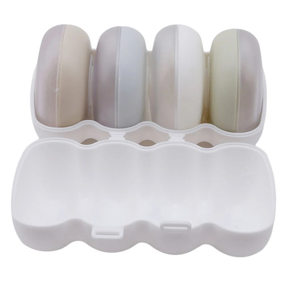 Portable Travel Bottles Set 4-in-1 Shampoo Lotion Soap Containers Dispenser Set with Carry Case 4-in-1 Leak-proof Refillable E2S