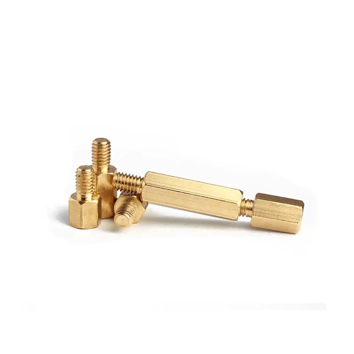 Brass Single Head Thread Hexagonal Pad High Screw Column Hexagonal Copper Support Spacing Column M4M5