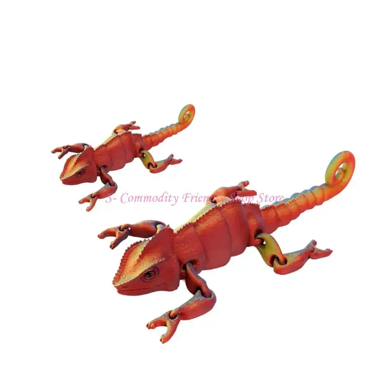 85aa Light Responsive Reptilile Skulptur Flexible Design -Druckmaterial Stressablagerung Compact Home Decor Kreatives für