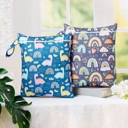 HappyFlute New Two Piece Sets Cartoon&Plant Print 26*36CM High Volume Pocket Waterproof Zipper Design Multi-purpose Storage Bag