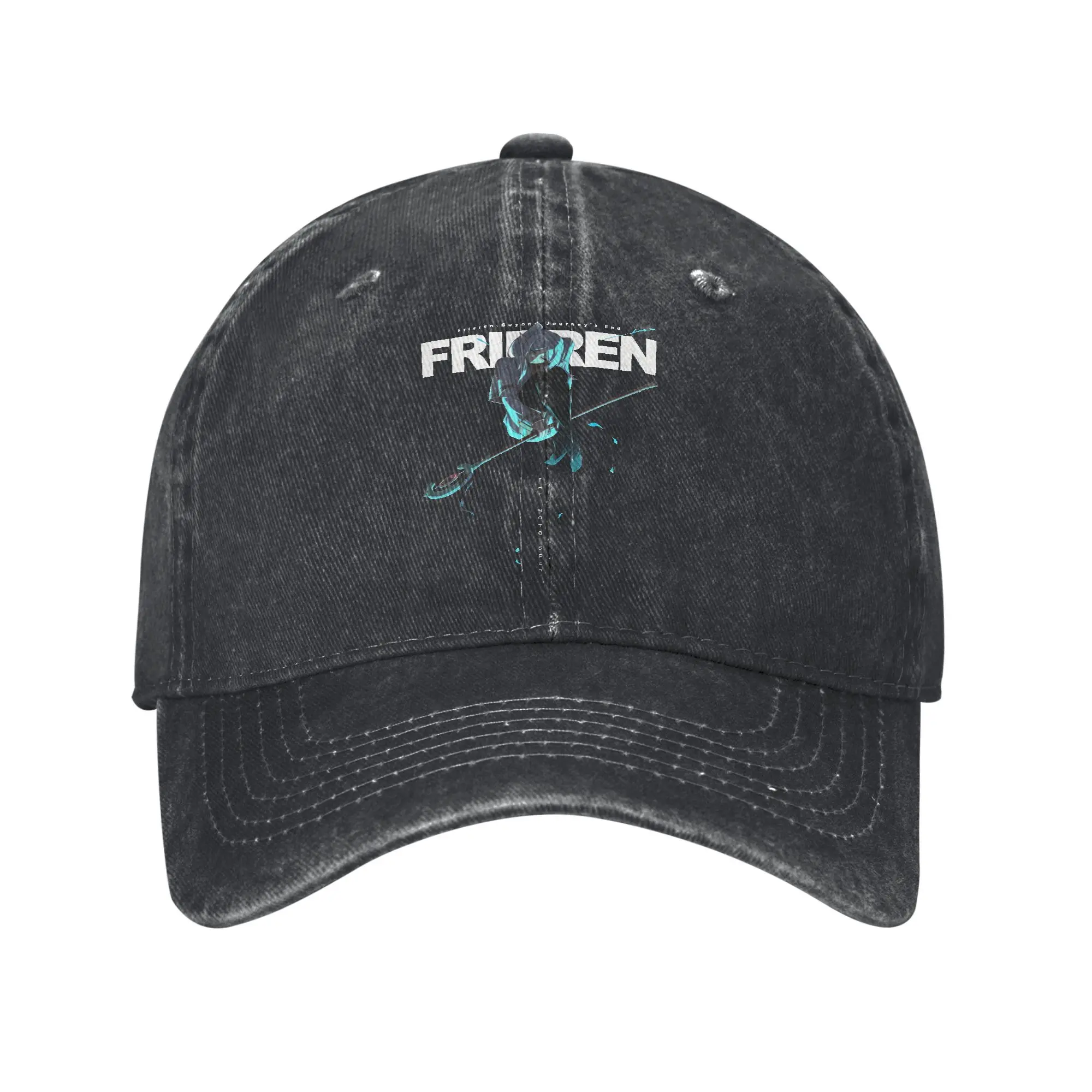 

Sousou No Frieren Funeral Men Women Baseball Cap Japanese Anime Distressed Washed Hats Outdoor Workouts Adjustable Fit Snapback