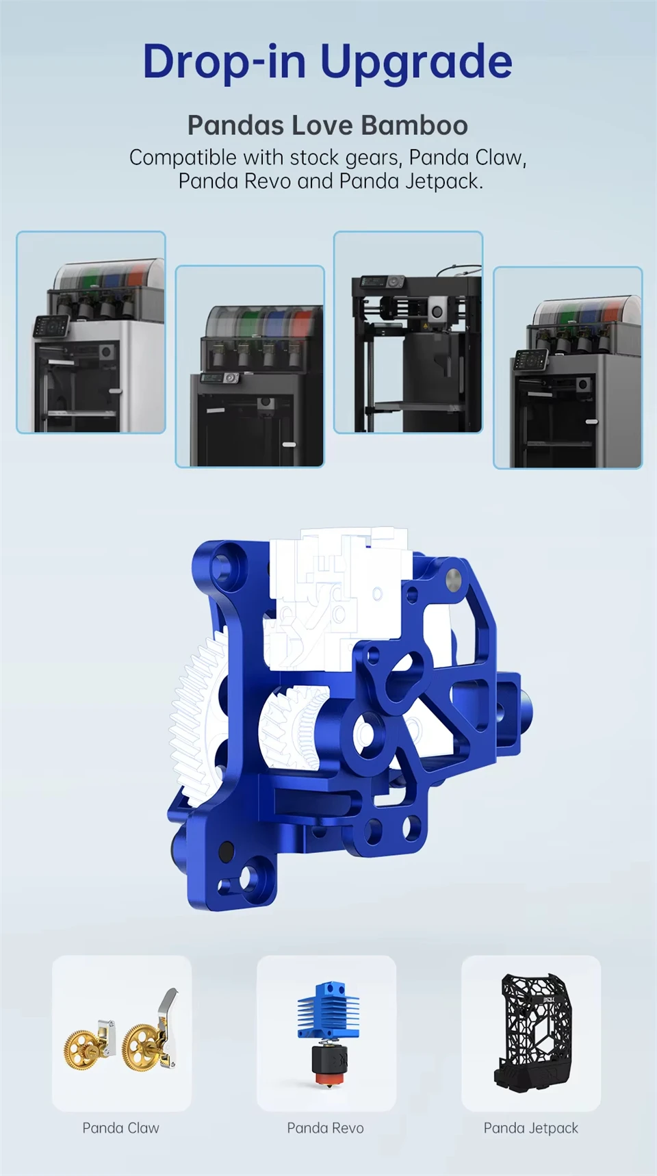 Aluminium-Panda-Extruder, leicht, präzisionsgefertigt, CNC-gefertigt für Bambu Lab P1P P1S X1C X1E Panda Claw Panda Revo Panda Jetpack – Detail 3