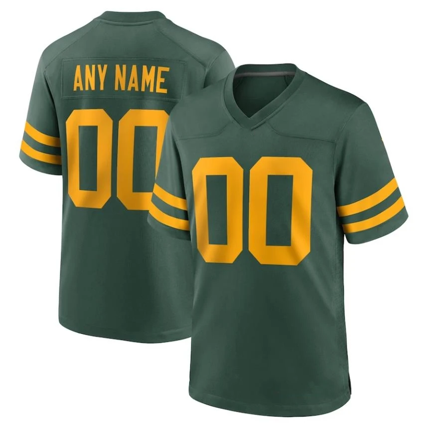 Maillot de Footbball personnalisé Green Bay, maillot cousu, jeu américain, personnalisé, n'importe quel nom, numéro, tous les S-3XL de taille US