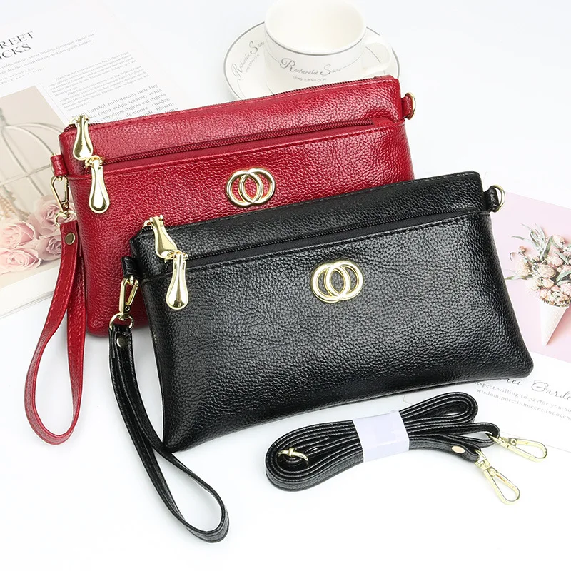 New Small Square Bag Fashion Middle Aged Mom Shoulder Bags Solid Mobile Phone Bag Leisure Versatile Women Portable Crossbody Bag