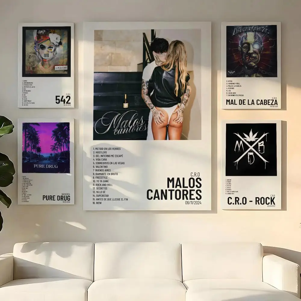 Album C-C.R.O Painting Calligraphy Wooden Framed Canvas Poster Wall Art HD Waterproof Print Home Decor