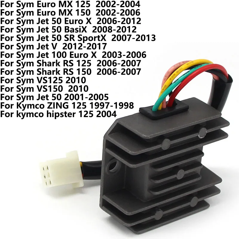 

Motorcycle Voltage Regulator Rectifier for Sym Euro MX 125 150 Jet 50 BasiX SR V 100 Shark RS VS125 VS150 For Kymco ZING hipster