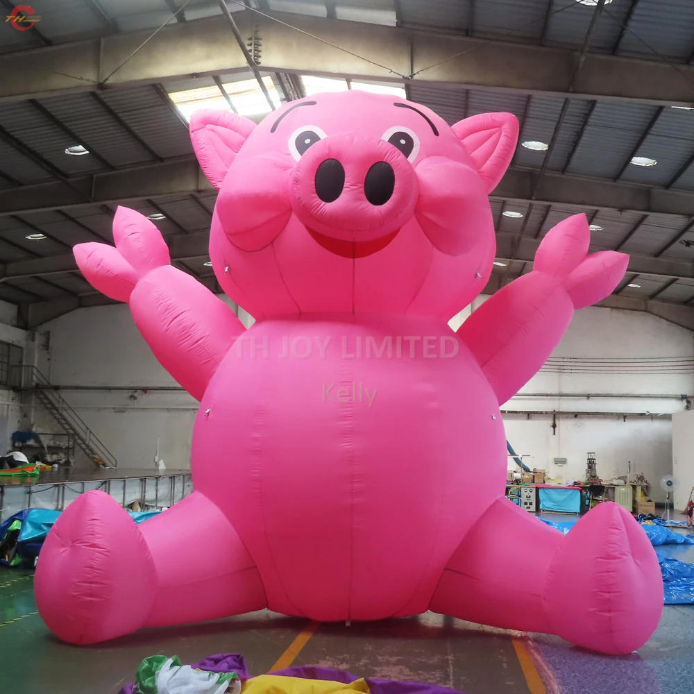 

free door delivery outdoor activities giant pink pig inflatable cartoon for sale advertising air inflated animal model cartoons