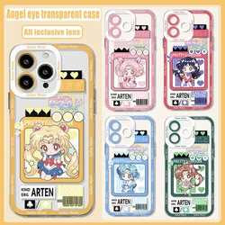 Anime S-Sailors Moons Phone Case for Xiaomi Redmi Note 13 12 12C 11 10 10C 13C 10s 9A 9T 9C 8 7 Pro Max 4G 5G Transparent Cover