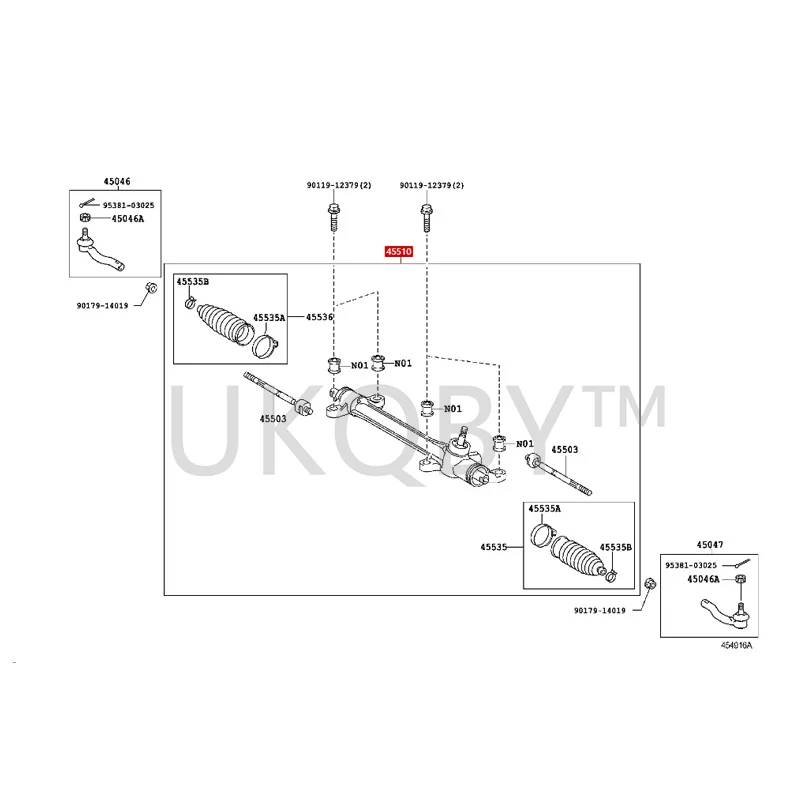 4551002180 To yo ta corolla Steering gear assembly