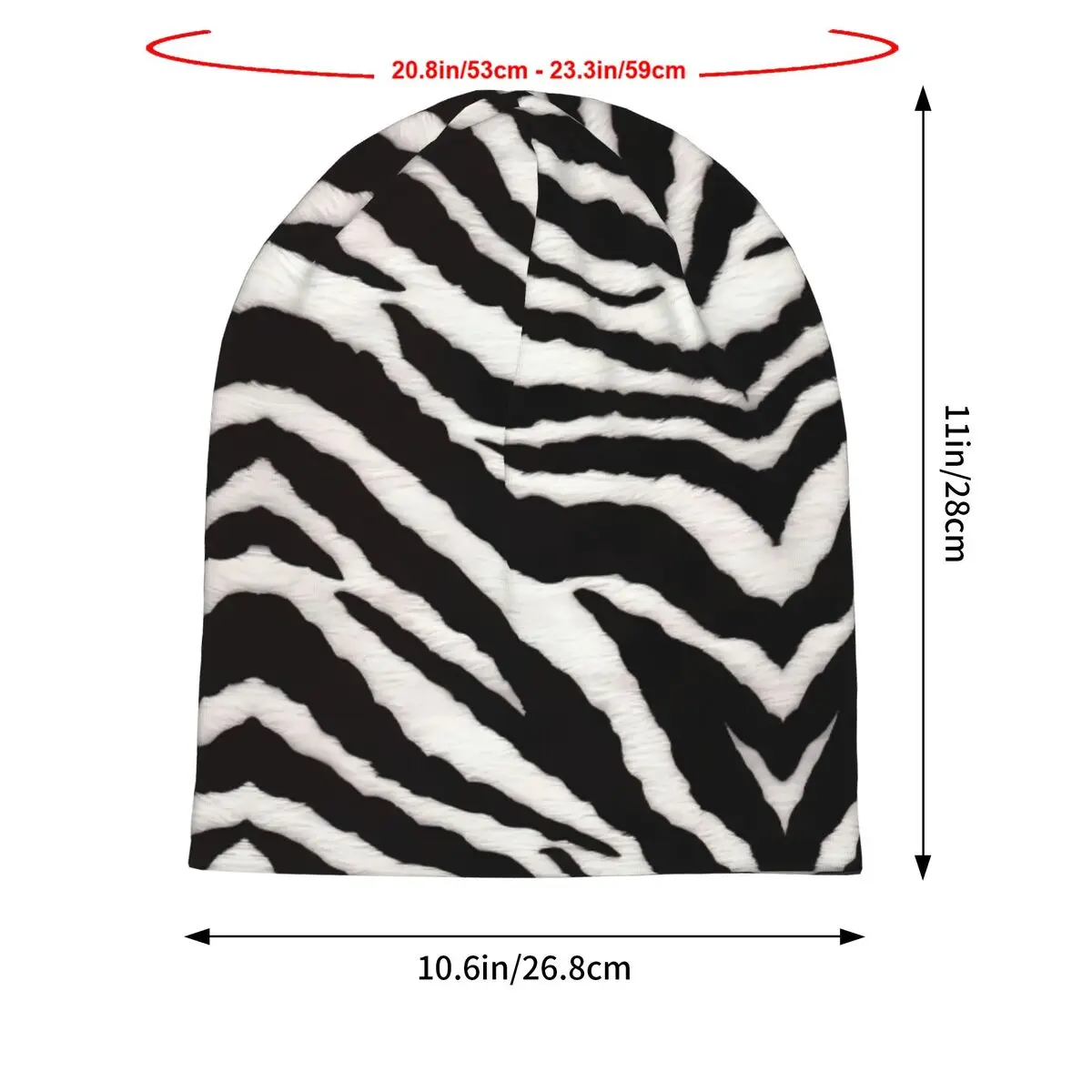 Zebra Stripes Beanies Caps Hat Fashion Bonnet Hats Men