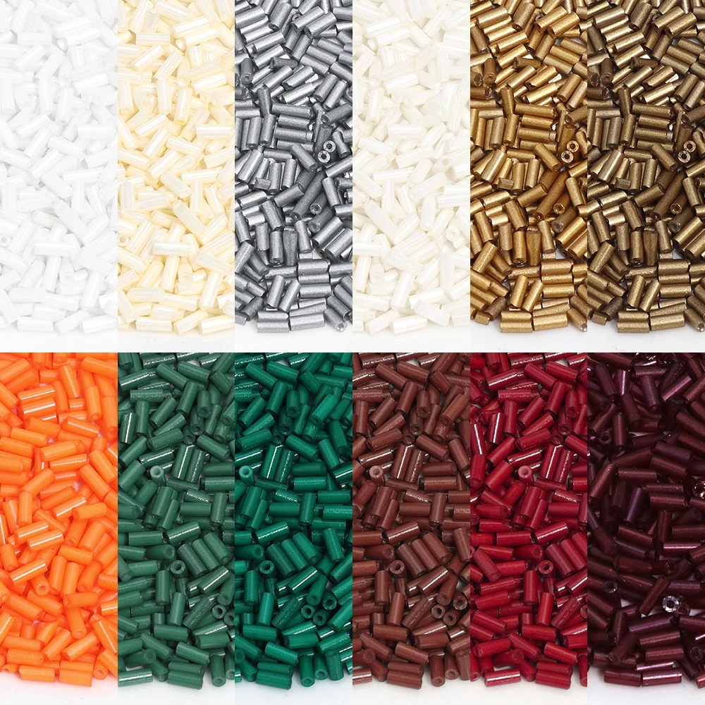 340-1700pcs 2mm Czech Tubular Spiral Glass Beads Colorful Lines Loose Spacer Seed Beads For DIY Jewelry Making Handmade Sewing