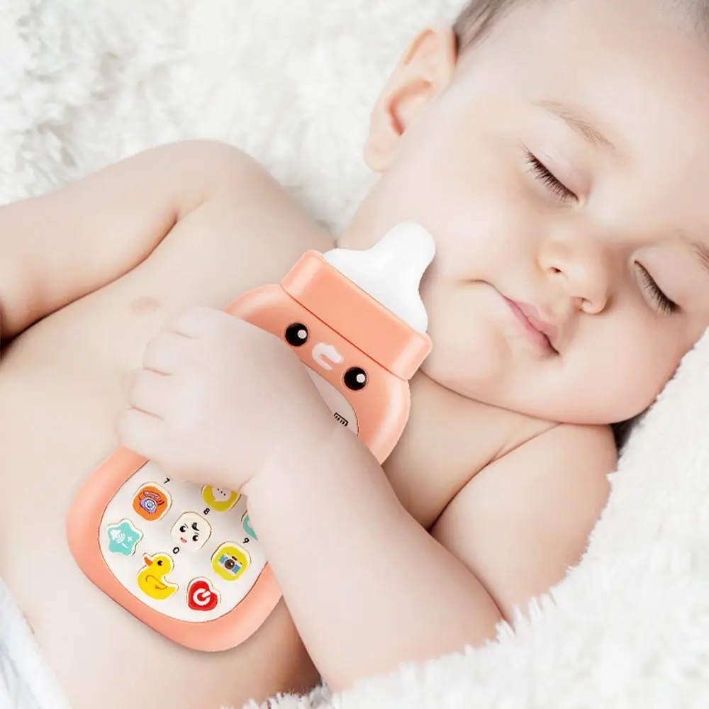 Nibble chupeta para bebê, Brinquedo Musical Inteligente, Simulação de telefone celular, Garrafa, Novo