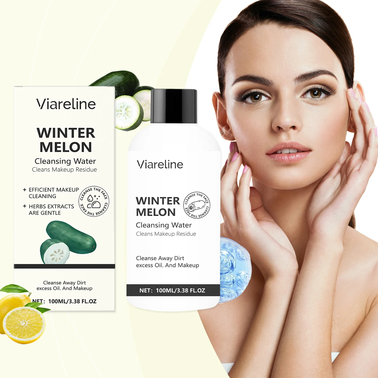 Viareline ワックス カボチャ メイク落とし フェイシャル ジェントル クレンジング ノンオイリー クリアで保湿