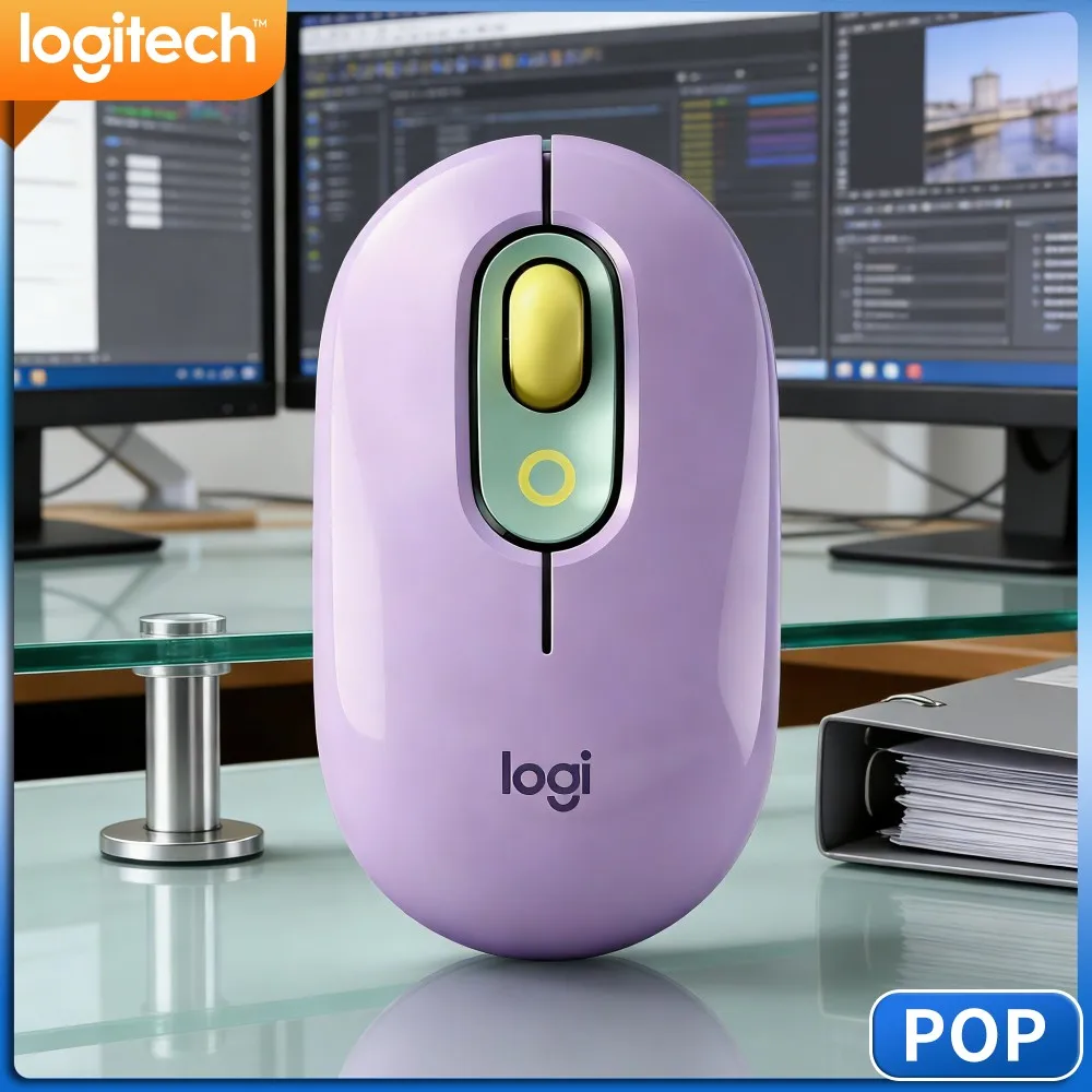 Logitech M350 POP Mouse Recycled‑Shell Multi‑Device Pairing Auto‑Sleep For Handmade‑Gift‑Shop Administrators