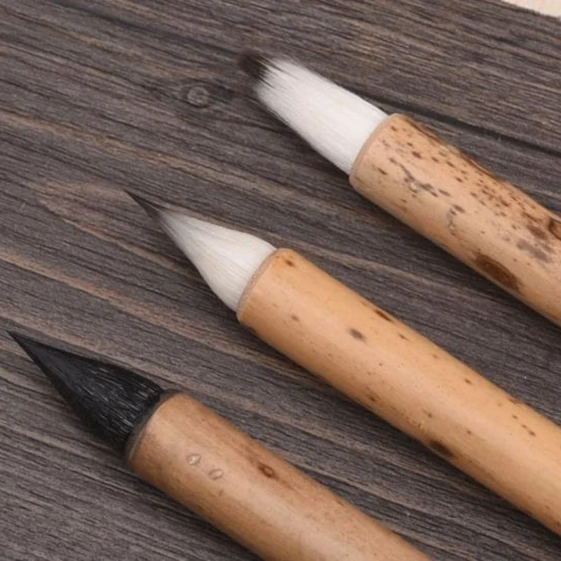 Woolen Rabbit Hair Calligraphy Brush Small Regular Script Copying Scriptures Brush Chinese Painting Freehand Brushwork Brush Pen