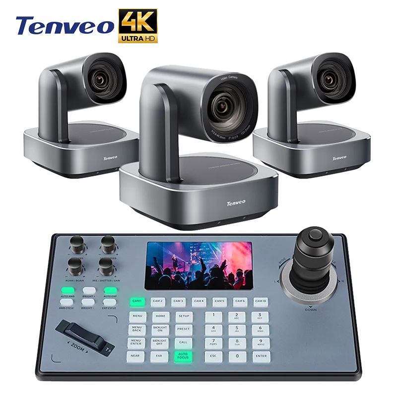 Best Live Streaming System 4K 12X Zoom NDI PTZ Camera With Joystick Controller For Large Events Live Broadcast
