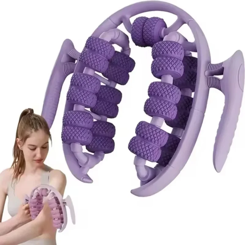 1Pc 26 Wheel Annular Leg Clamp Massager 360-degree Rotation Multifunctional Cellulite Massager Handheld Smooth Tool