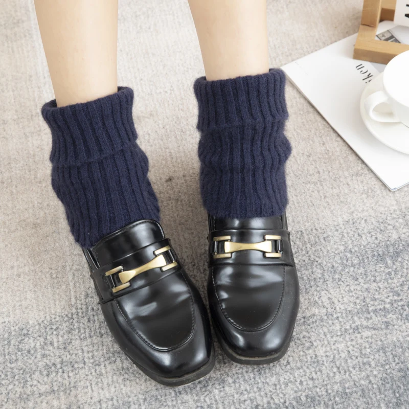 Protège-jambes moulés de première ligne pour femmes, protège-chevilles tricotés en pur cachemire, accessoires de mode chauds et confortables pour l'automne et l'hiver