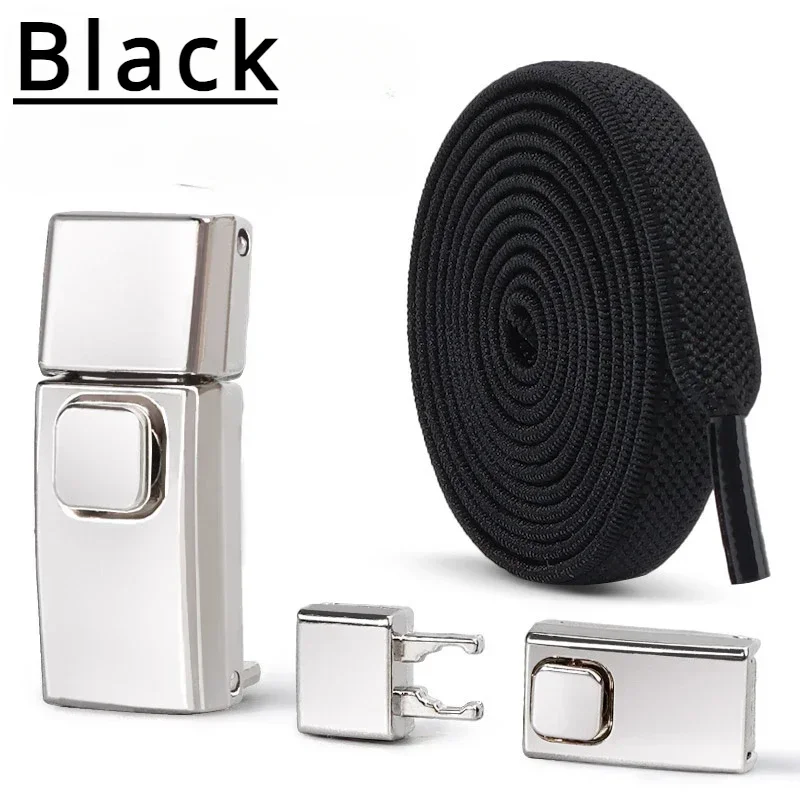8 mm 2024 Schnürsenkel ohne Krawatte, Press-Lock-Einsatz, feste Schnürsenkel ohne Krawatten, elastische Schnürsenkel, Sneaker, für Kinder und Erwachsene, flache Schnürsenkel für Schuhe