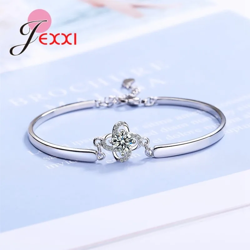 

Новинка: Женские браслеты из серебра 925 пробы с подвеской в виде цветка и кубическим цирконием. Красивый подарок.