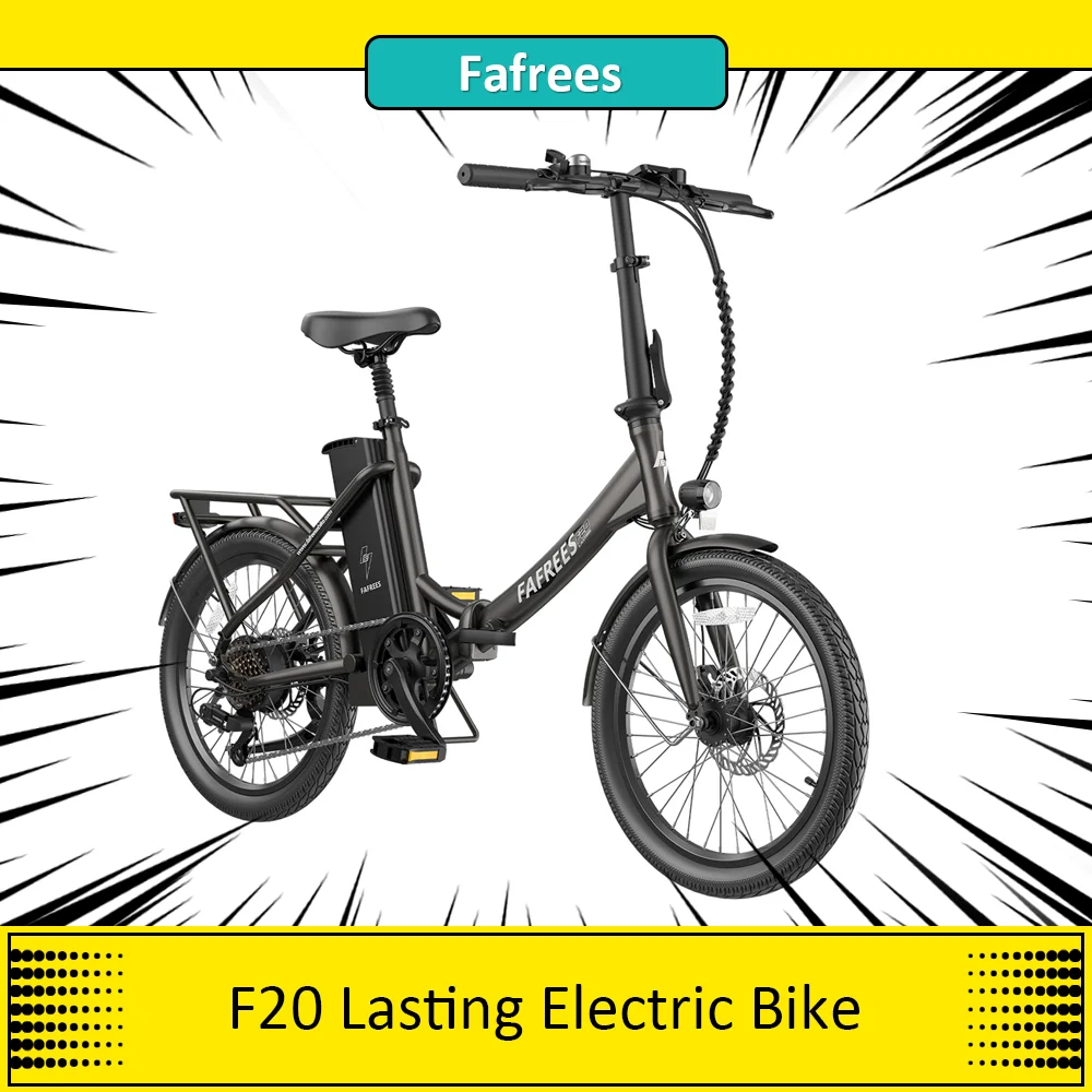 Fafrees F20 Lasting Electric Bike, 250W Motor, 36V 18.2Ah Battery, 20*1.95'' Tires City Ebike , 25km/h Max Speed，Disc Brakes