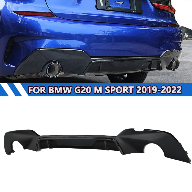 

Глянцевый черный для BMW G20 G28 M-Sport 2019 2020, задний бампер, диффузор, спойлер 330e 330i Magickit M Performance Style