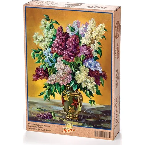 King Of Puzzle Lilacs Vase Wooden Puzzle 500 Parts