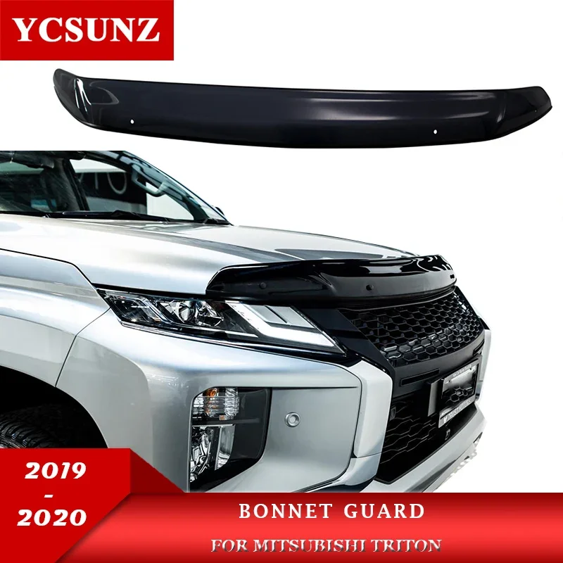 

Acrylic Bonnet Guard For Mitsubishi Triton L200 2019 2020 2021 Front Hood Protector Bug Shield Double Cab Car Accessories