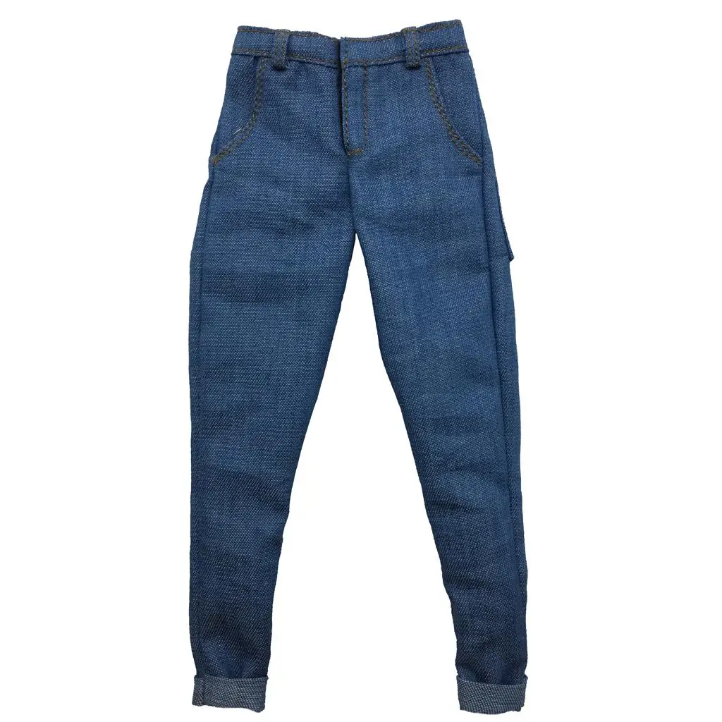 Pantalones Vaqueros de Mezclilla para Figura de Acción Masculina 1/6, Material de Vaquero, para Coleccionistas