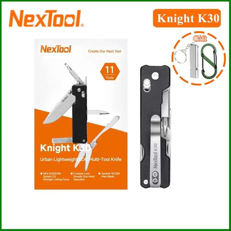 NexTool Knight EDC Pocket Knife K30 11 In 1 Multi-tool Outdoor Folding Knife Mini Portable Folding Scissors Hand Tool