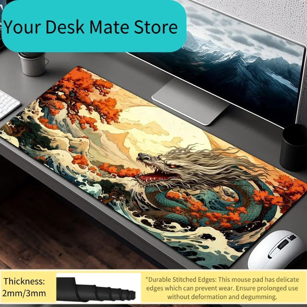 

Большой игровой/офисный коврик для мыши BanQ C5 с прошитыми краями, нескользящей резиновой основой, водонепроницаемый и износостойкий, ультрагладкий