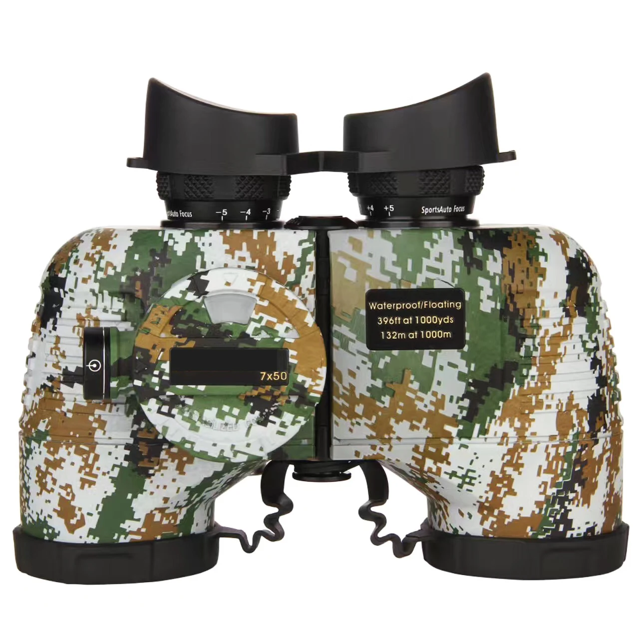 

7x50 camo with compass floating Customizable larger view bak4 prism for hunting search and rescue multi-function binoculars