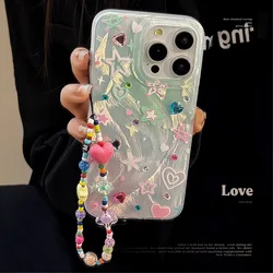 Colorful stars ins shiny blingbling shockproof phone case for iphone 11 13 promax 15 plus 12 14 16 pro max cartoon cute cover