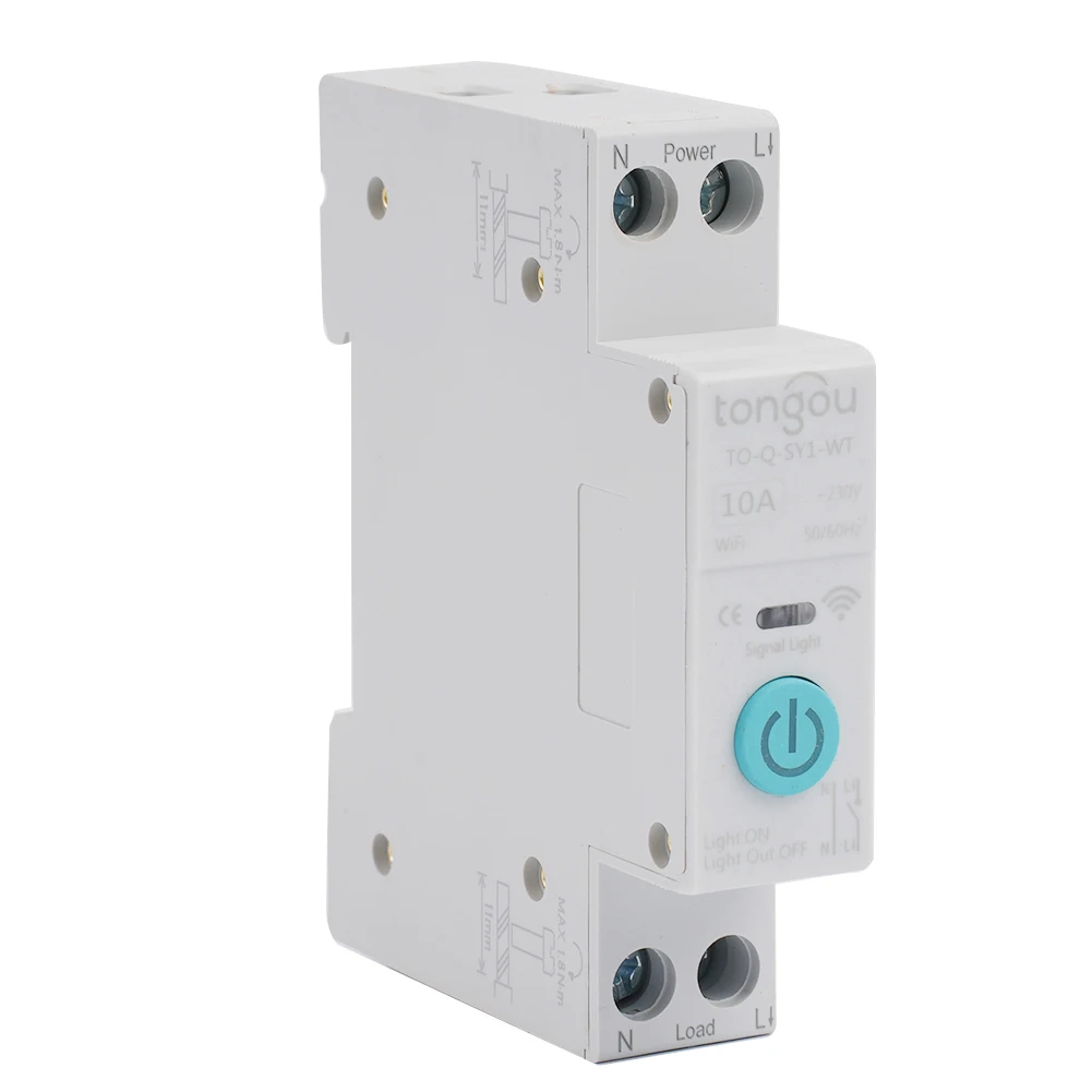 Remote Control Din Rail Switch, Wifi Circuit Breaker, Control and Monitor Appliances, Easy Installation and User Friendly